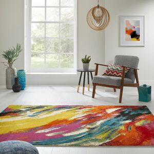 Metro Cayn Abstract Machine Woven Multicolour Area Rug Multicolour Rectangular 120 x 170cm Metro Cayn Abstract Machine Woven Multicolour Area Rug Multicolour Rectangular 120 x 170cm