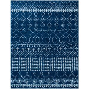 Mistana Metivier Looped/Hooked Geometric Navy/White Rug Navy/White Rectangle 235 x 305cm Mistana Metivier Looped/Hooked Geometric Navy/White Rug Navy/White Rectangle 235 x 305cm