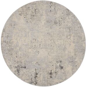 Nourison RUSTIC TEXTURES - Area Rug Grey Round 7'10" Nourison RUSTIC TEXTURES - Area Rug Grey Round 7'10"