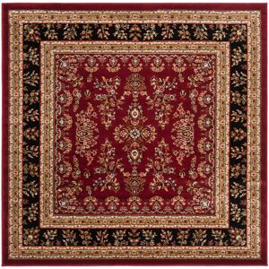 Marlow Home Co. Lyndhurst Oriental Area Rug In Red / Black Black;Red Square 122 cm Marlow Home Co. Lyndhurst Oriental Area Rug In Red / Black Black;Red Square 122 cm