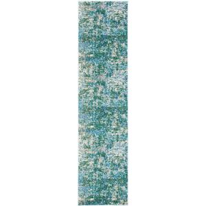 Brayden Studio Abstract Area Rug Blue;Green;Cream Runner 61 x 244 cm Brayden Studio Abstract Area Rug Blue;Green;Cream Runner 61 x 244 cm