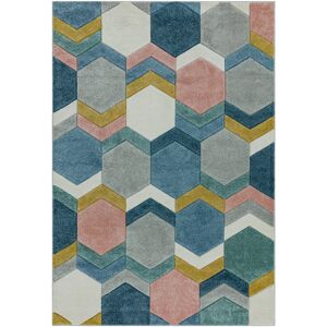 Ebern Designs Sanjuan Hexagon Blue/Pink/Yellow Rug Rectangle 80cm x 150cm Ebern Designs Sanjuan Hexagon Blue/Pink/Yellow Rug Rectangle 80cm x 150cm