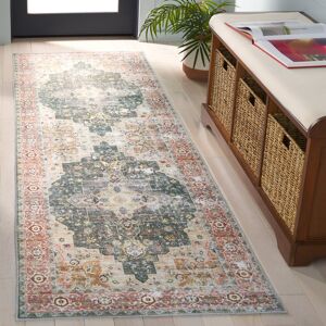 Langley Street Arizona Eckart Machine Washable Non-Slip Area Rug in Green & Beige Green Runner 76 x 244 cm Langley Street Arizona Eckart Machine Washable Non-Slip Area Rug in Green & Beige Green Runner 76 x 244 cm