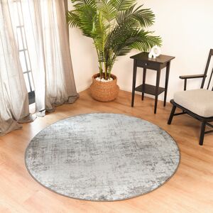 17 Stories Reagyn Modern Machine Woven Area Rug Brown;White;Grey Round 160cm 17 Stories Reagyn Modern Machine Woven Area Rug Brown;White;Grey Round 160cm