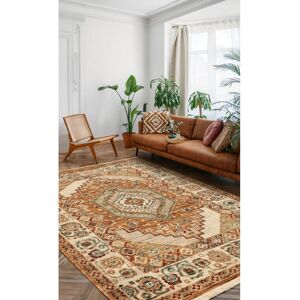 Langley Street Zofia Oriental Machine Woven Area Rug Brown;Ivory;Orange Rectangle 240 x 340cm Langley Street Zofia Oriental Machine Woven Area Rug Brown;Ivory;Orange Rectangle 240 x 340cm