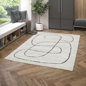 Ivy Bronx Machine Woven Rug, Abstract, Cream Rectangle 160 x 230cm Ivy Bronx Machine Woven Rug, Abstract, Cream Rectangle 160 x 230cm