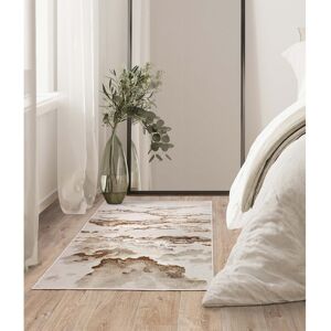 Etta Avenue Aurora AU17 Linea Metallic Beige Area Rug Beige Rectangle 80 x 150cm Etta Avenue Aurora AU17 Linea Metallic Beige Area Rug Beige Rectangle 80 x 150cm
