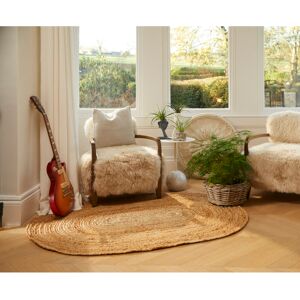 House of Hampton Knopp Hand Braided Brown Rug Brown;Natural Oval 160 x 230cm House of Hampton Knopp Hand Braided Brown Rug Brown;Natural Oval 160 x 230cm