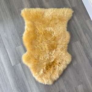 Canora Grey Clamart Mustard Coloured Sheepskin Rug Novelty 95 x 65cm Canora Grey Clamart Mustard Coloured Sheepskin Rug Novelty 95 x 65cm