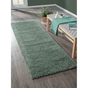 17 Stories Lush shaggy carpet in green Green Runner 80 x 250cm 17 Stories Lush shaggy carpet in green Green Runner 80 x 250cm