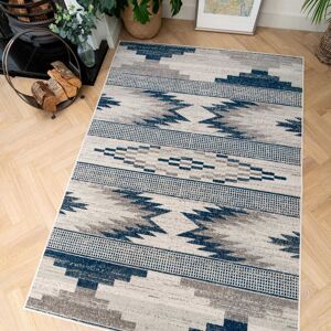 Natur Pur Veroniza Blue Grey Aztec Power Loom Rug Blue Grey Rectangle 120 x 170cm Natur Pur Veroniza Blue Grey Aztec Power Loom Rug Blue Grey Rectangle 120 x 170cm