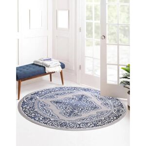 Latitude Vive Barti Persian Navy Indoor / Outdoor Area Rug Navy Round 120cm Latitude Vive Barti Persian Navy Indoor / Outdoor Area Rug Navy Round 120cm