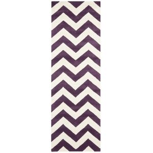 Latitude Run Highbury Hand Tufted Wool Purple/Ivory Rug Runner 69 x 213 cm Latitude Run Highbury Hand Tufted Wool Purple/Ivory Rug Runner 69 x 213 cm