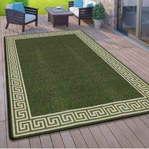 Canora Grey Plain Rug with Greek key Bordered Gel backed Rug Amyiah Green/Cream Rug Green Rectangle 160 x 230cm Canora Grey Plain Rug with Greek key Bordered Gel backed Rug Amyiah Green/Cream Rug Green Rectangle 160 x 230cm