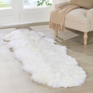 Canora Grey Ordonez Sheepskin White Rug White Novelty 60 x 240cm Canora Grey Ordonez Sheepskin White Rug White Novelty 60 x 240cm
