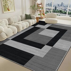 Metro Burlyn Machine Tufted Area Rug Black;Grey;MILO BLACK AND GREY Rectangle 200 x 290cm Metro Burlyn Machine Tufted Area Rug Black;Grey;MILO BLACK AND GREY Rectangle 200 x 290cm
