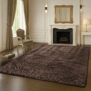 Fairmont Park Luxurious Brown Fluffy Shag Area Rug - Ultra Soft High Pile Fluffy Carpet for Living Room Brown Rectangle 160 x 230 cm Fairmont Park Luxurious Brown Fluffy Shag Area Rug - Ultra Soft High Pile Fluffy Carpet for Living Room Brown Rectangle 160 x 230 cm