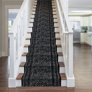 Bloomsbury Market Bansil Tufted Black Stair Runner Black;Black Runner 630cm x 80cm Bloomsbury Market Bansil Tufted Black Stair Runner Black;Black Runner 630cm x 80cm