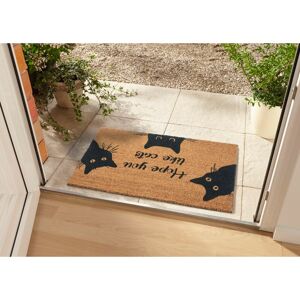 Hanse Home Mix Mats Cat Fan Doormat 45cm W X 75cm L Hanse Home Mix Mats Cat Fan Doormat 45cm W X 75cm L