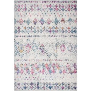 Mistana Desma Looped/Hooked Ivory/Blue/Pink Rug Ivory/Blue/Pink Rectangle 91 x 152 cm Mistana Desma Looped/Hooked Ivory/Blue/Pink Rug Ivory/Blue/Pink Rectangle 91 x 152 cm