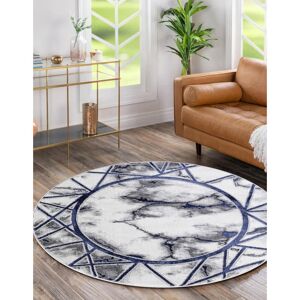 Metro Keins Blue Modern Abstract Geometric Area Rug – Soft Washable Polypropylene Carpet for Living Room, Bedroom & Hallway – Stain Resistant & Durable Home Blue Round 120cm Metro Keins Blue Modern Abstract Geometric Area Rug – Soft Washable Polypropylene Carpet for Living Room, Bedroom & Hallway – Stain Resistant & Durable Home Blue Round 120cm