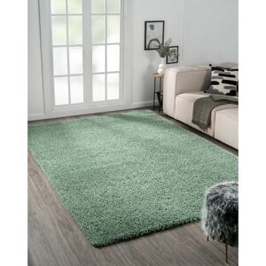 17 Stories Lush shaggy carpet in green Green Rectangular 200 x 290cm 17 Stories Lush shaggy carpet in green Green Rectangular 200 x 290cm