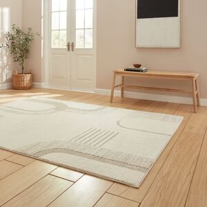 Latitude Run Elio Arvillia Machine Woven Beige Area Rug Beige Rectangle 120 x 170cm Latitude Run Elio Arvillia Machine Woven Beige Area Rug Beige Rectangle 120 x 170cm