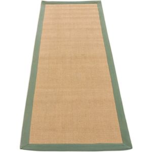 Carpetfine Sisal Hand Woven Green Rug Green/Brown Runner 75 x 300cm Carpetfine Sisal Hand Woven Green Rug Green/Brown Runner 75 x 300cm