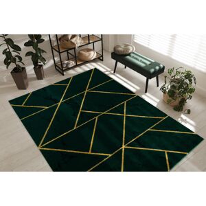 Fairmont Park Exclusive rug, glamorous, stylish, geometric, marble bottle green / gold Rectangle 140 x 190cm Fairmont Park Exclusive rug, glamorous, stylish, geometric, marble bottle green / gold Rectangle 140 x 190cm