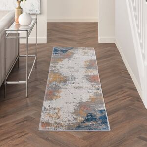 Longweave Rustic Tufted Brown/Blue Rug Brown/Blue Runner 66 x 230cm Longweave Rustic Tufted Brown/Blue Rug Brown/Blue Runner 66 x 230cm