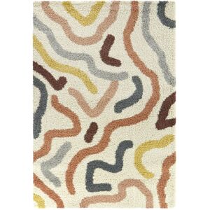 Ivy Bronx Machine Woven Shaggy Multico Area Rug Blue;Yellow;Pink;Cream Rectangle 200 x 290 cm Ivy Bronx Machine Woven Shaggy Multico Area Rug Blue;Yellow;Pink;Cream Rectangle 200 x 290 cm