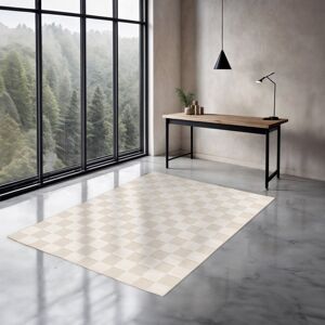 Ivy Bronx Machine Woven Rug, Polypropylene Plastic ,CHEQUERED Pattern White Rectangle 200x 290cm Ivy Bronx Machine Woven Rug, Polypropylene Plastic ,CHEQUERED Pattern White Rectangle 200x 290cm