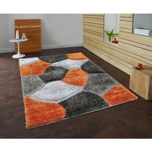 Metro Hollister Shaggy Orange/Grey/Black Rug Orange/Grey/Black Rectangle 160 x 230cm Metro Hollister Shaggy Orange/Grey/Black Rug Orange/Grey/Black Rectangle 160 x 230cm