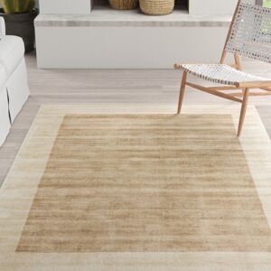 Ebern Designs Desrosiers Shinny Bordered Putty/Champagne Area Rug Beige;Cream Rectangle 200 x 290cm Ebern Designs Desrosiers Shinny Bordered Putty/Champagne Area Rug Beige;Cream Rectangle 200 x 290cm