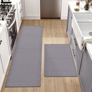 17 Stories Non Slip Kitchen Rug Mat Sets, Washable Runner Rugs for Hallway, Dining Room and Entrance, 43x75cm+43x200cm, Grey Grey 1cm H X 150cm L X 43cm W 17 Stories Non Slip Kitchen Rug Mat Sets, Washable Runner Rugs for Hallway, Dining Room and Entrance, 43x75cm+43x200cm, Grey Grey 1cm H X 150cm L X 43cm W