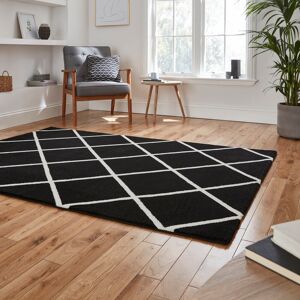 Ebern Designs Fornof area rug Machine Woven Rectangle Black/White Black/White Rectangle 120cm x 170cm Ebern Designs Fornof area rug Machine Woven Rectangle Black/White Black/White Rectangle 120cm x 170cm