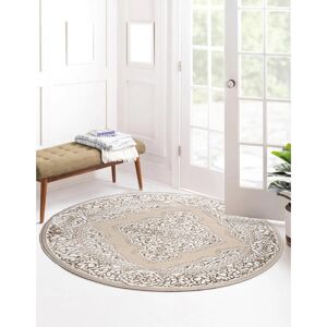 Latitude Vive Bensinger Beige Area Rug Beige Round 120cm Latitude Vive Bensinger Beige Area Rug Beige Round 120cm