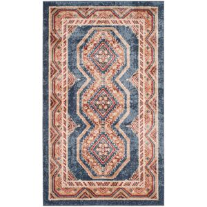 World Menagerie Sakina Royal Blue/Rust Rug Rectangle 91 x 152 cm World Menagerie Sakina Royal Blue/Rust Rug Rectangle 91 x 152 cm