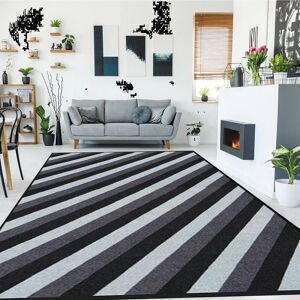 Metro Non Slip Area Rug Hallway Rug Kitchen Floor Mats Rugs Black;Grey Rectangle 160 x 230 cm Metro Non Slip Area Rug Hallway Rug Kitchen Floor Mats Rugs Black;Grey Rectangle 160 x 230 cm
