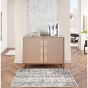 Borough Wharf Zielke Abstract Grey;Ivory Area Rug Grey White Rectangle 76 x 122cm Borough Wharf Zielke Abstract Grey;Ivory Area Rug Grey White Rectangle 76 x 122cm