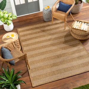 Beachcrest Home Indoor & Outdoor Jute-Look Striped Rug Tan/Brown Tan;Amber;Dark Brown Rectangle 160 x 213cm Beachcrest Home Indoor & Outdoor Jute-Look Striped Rug Tan/Brown Tan;Amber;Dark Brown Rectangle 160 x 213cm