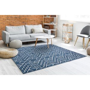 Natur Pur Geometric Flat Woven Flatweave Area Rug Blue;Ivory Rectangular 160 x 220cm Natur Pur Geometric Flat Woven Flatweave Area Rug Blue;Ivory Rectangular 160 x 220cm