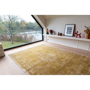 Louis de Poortere Spring Flatweave Brown Rug Yellow Rectangle 140 x 200cm Louis de Poortere Spring Flatweave Brown Rug Yellow Rectangle 140 x 200cm
