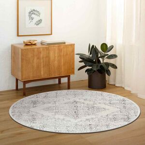Mercury Amelie Grey/Off-White Rug Black;White;Grey;Cream Round 200cm Mercury Amelie Grey/Off-White Rug Black;White;Grey;Cream Round 200cm