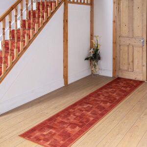 ClassicLiving Banner Looped/Hooked Terracotta Hallway Runner Rug Rectangle 180cm x 100cm ClassicLiving Banner Looped/Hooked Terracotta Hallway Runner Rug Rectangle 180cm x 100cm