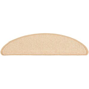 Hykkon Beaty Non-Slip Stair Tread Cream Semi-Circle 17cm x 56cm Hykkon Beaty Non-Slip Stair Tread Cream Semi-Circle 17cm x 56cm