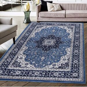 East Urban Home Geometric Indoor / Outdoor Area Rug Blue Runner 60 x 220 cm East Urban Home Geometric Indoor / Outdoor Area Rug Blue Runner 60 x 220 cm