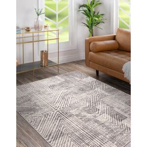 Anterrion Geometric Machine Woven Area Rug Beige;Grey Rectangle 80 x 150cm Anterrion Geometric Machine Woven Area Rug Beige;Grey Rectangle 80 x 150cm