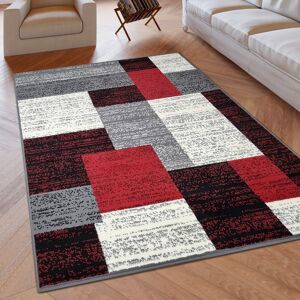 Ivy Bronx Grey Red Area Rug Red Rectangle 160 x 225cm Ivy Bronx Grey Red Area Rug Red Rectangle 160 x 225cm