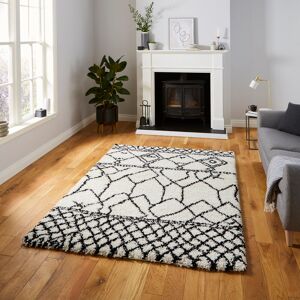 Gracie Oaks Quon area rug Machine Woven Rectangle White/Black Black/White Rectangle 120 x 170cm Gracie Oaks Quon area rug Machine Woven Rectangle White/Black Black/White Rectangle 120 x 170cm